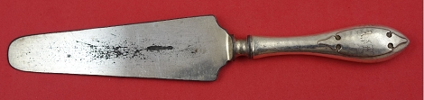 Cake Server HH narrow w/ plated blade applied design 9 5/8